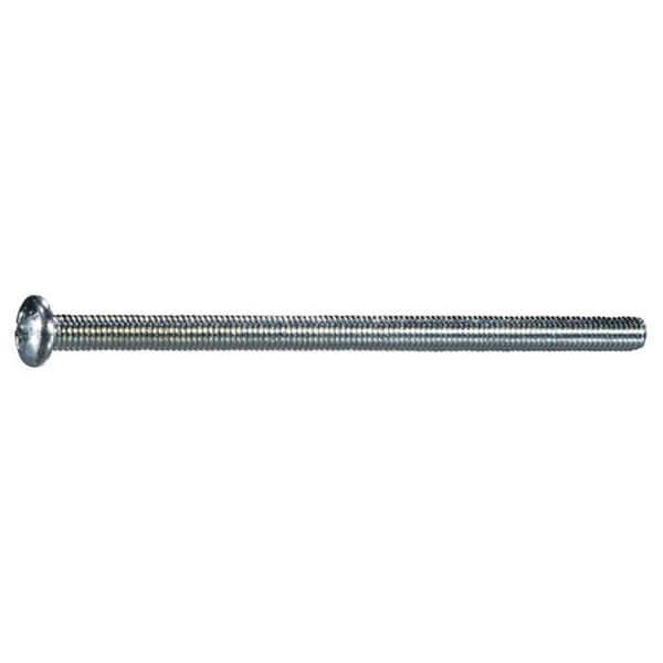 #10-32 x 3-1/2" Zinc Plated Steel Coarse Thread Phillips Pan Head Machine Screws