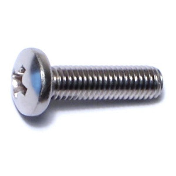 #10-32 x 3/4" 18-8 Stainless Steel Fine Thread Phillips Pan Head Machine Screws