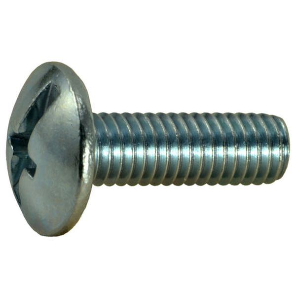 #10-32 x 5/8" Zinc Plated Steel Fine Thread Combo Truss Head Machine Screws