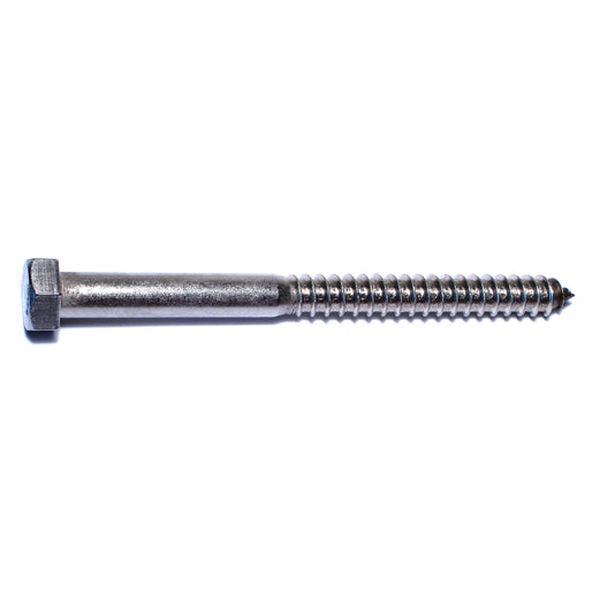 1/2" x 6" 18-8 Stainless Steel Hex Head Lag Screws