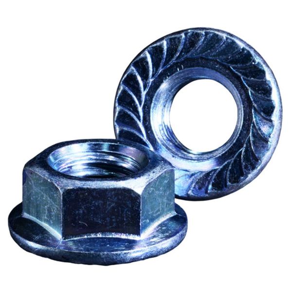 1/2"-13 Zinc Plated Case Hardened Steel Coarse Thread Hex Flange Nuts