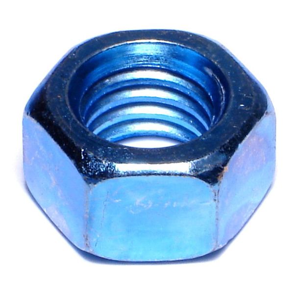 1/2"-13 Zinc Plated Grade 8 Steel Blue Rinsed Coarse Thread Hex Nuts