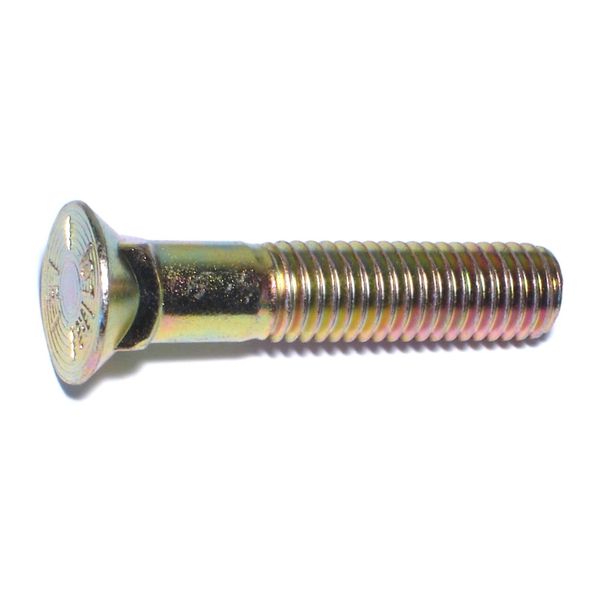 1/2"-13 x 2-1/2" Zinc Plated Grade 8 Steel Coarse Thread Repair Head Plow Bolts