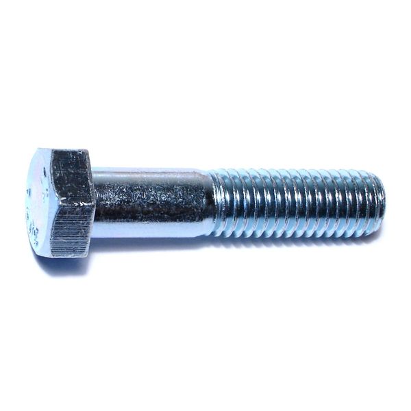 1/2"-13 x 2-1/4" Zinc Plated Grade 2 / A307 Steel Coarse Thread Hex Bolts