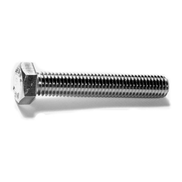 1/2"-13 x 3" 18-8 Stainless Steel Coarse Full Thread Hex Head Tap Bolts