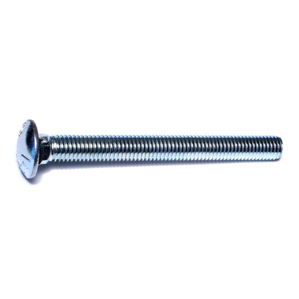 1/2"-13 x 5" Zinc Plated Grade 5 Steel Coarse Thread Carriage Bolts