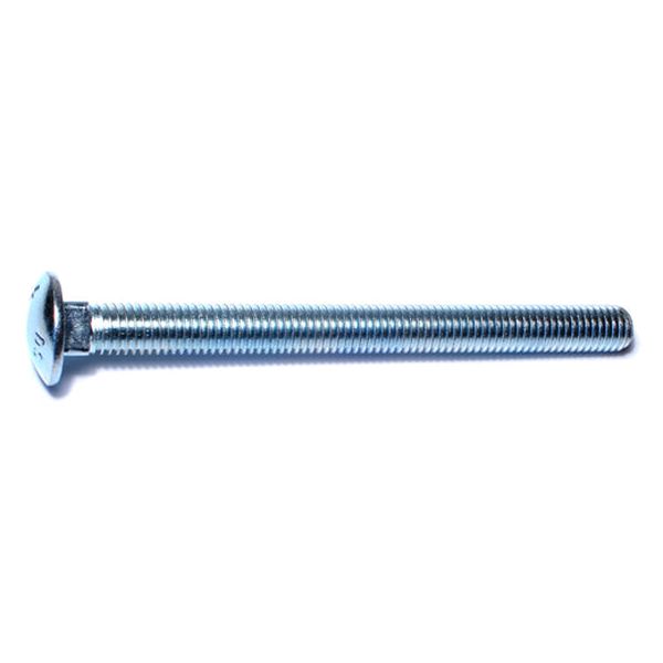 1/2"-13 x 6" Zinc Plated Grade 2 / A307 Steel Coarse Thread Carriage Bolts