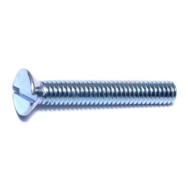 #12-24 x 1-1/2" Zinc Plated Steel Coarse Thread Slotted Flat Head Machine Screws