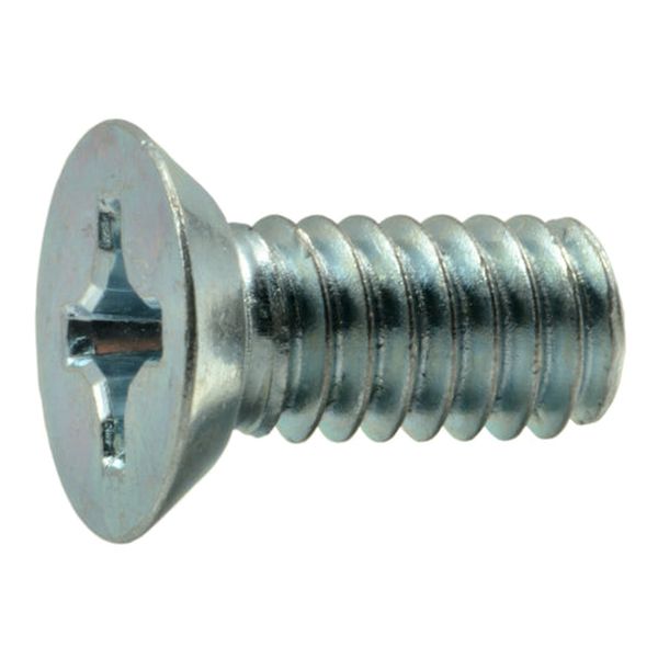 #12-24 x 1/2" Zinc Plated Steel Coarse Thread Phillips Flat Undercut Head Machine Screws