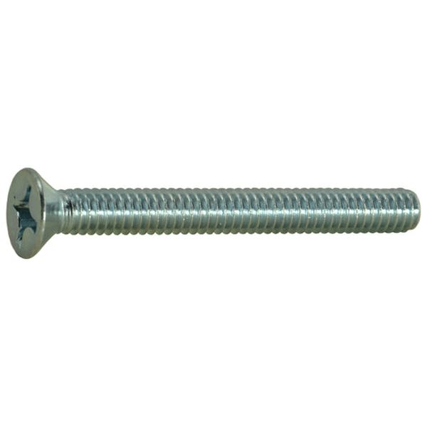 #12-24 x 2" Zinc Plated Steel Coarse Thread Phillips Flat Head Machine Screws