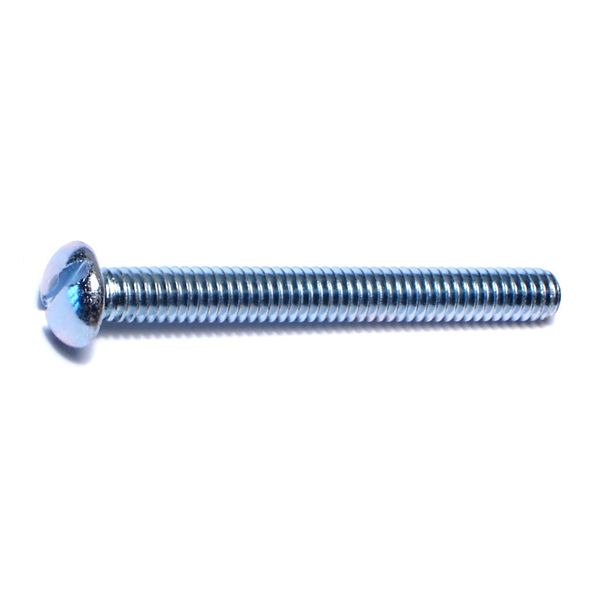 #12-24 x 2" Zinc Plated Steel Coarse Thread Slotted Round Head Machine Screws