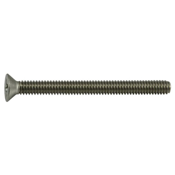 #12-24 x 2-1/2" 18-8 Stainless Steel Coarse Thread Phillips Flat Head Machine Screws