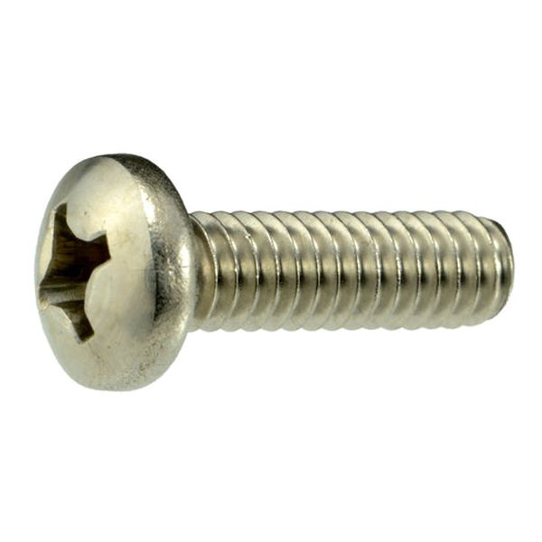 #12-24 x 3/4" 18-8 Stainless Steel Coarse Thread Phillips Pan Head Machine Screws