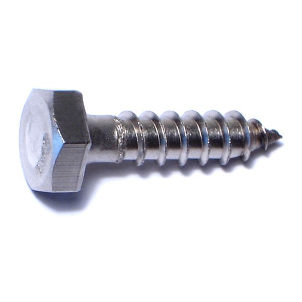 1/4" x 1" 18-8 Stainless Steel Hex Head Lag Screws