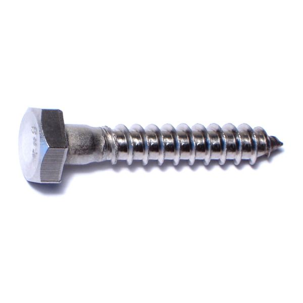 1/4" x 1-1/2" 18-8 Stainless Steel Hex Head Lag Screws