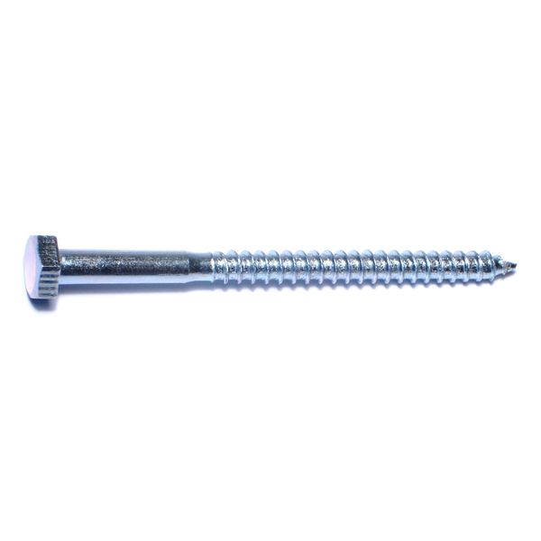 1/4" x 3-1/2" Zinc Plated Grade 2 / A307 Steel Hex Head Lag Screws