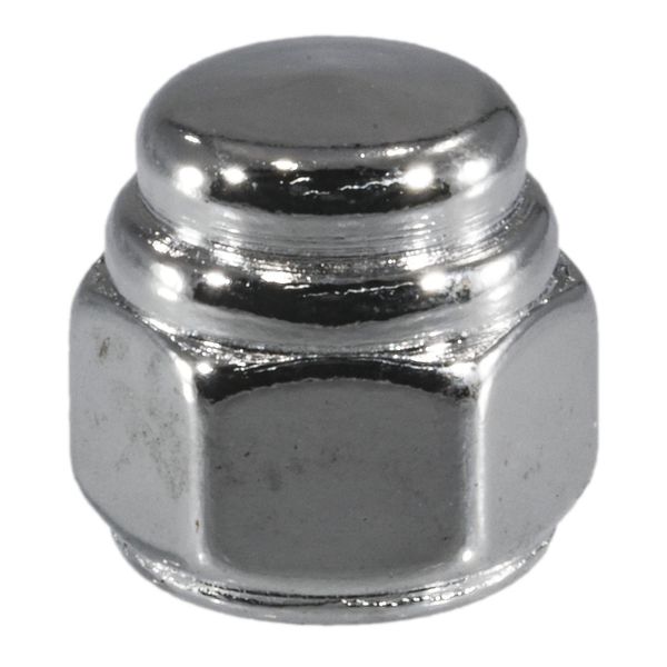 1/4"-20 Chrome Plated Steel Coarse Thread Flat Head Acorn Cap Nuts