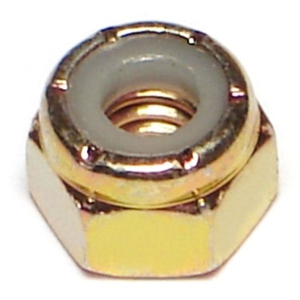 1/4"-20 Zinc Plated Grade 8 Steel Coarse Thread Nylon Insert Lock Nuts