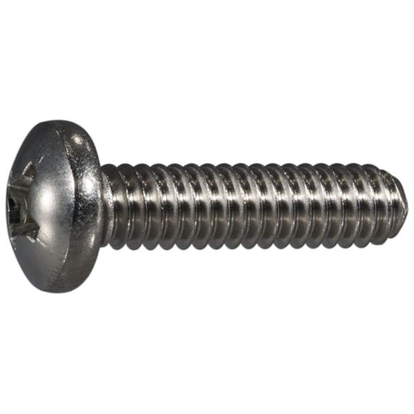 1/4"-20 x 1" 18-8 Stainless Steel Coarse Thread Phillips Pan Head Machine Screws