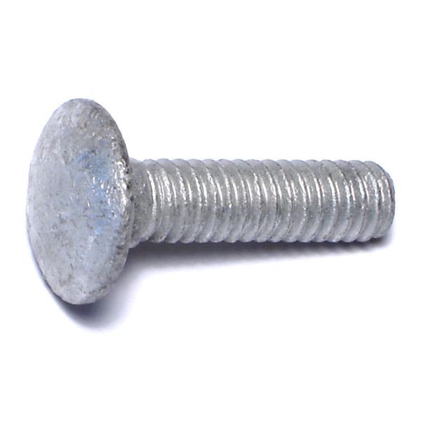 1/4"-20 x 1" Hot Dip Galvanized Grade 2 / A307 Steel Coarse Thread Carriage Bolts