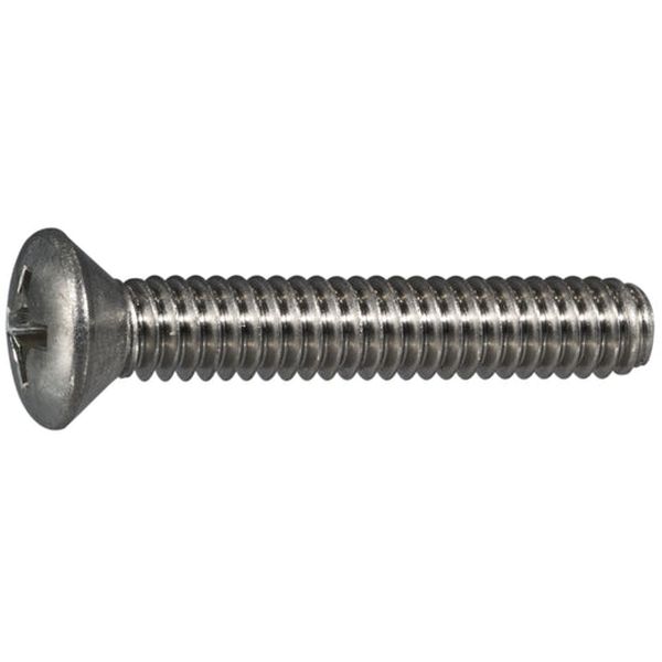 1/4"-20 x 1-1/2" 18-8 Stainless Steel Coarse Thread Phillips Oval Head Machine Screws