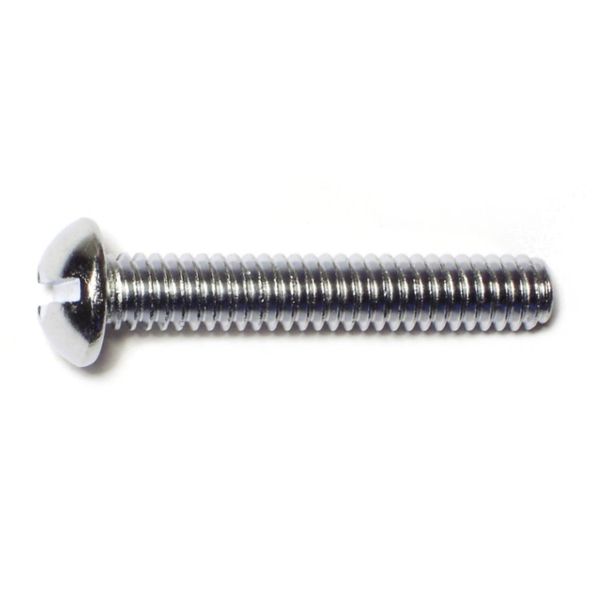 1/4"-20 x 1-1/2" Steel Coarse Thread Slotted Round Head Machine Screws
