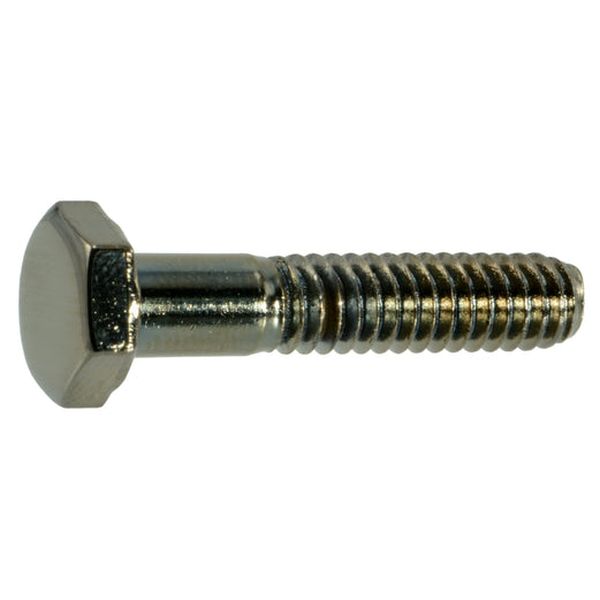 1/4"-20 x 1-1/4" Black Chrome Plated Steel Coarse Thread Hex Cap Screws