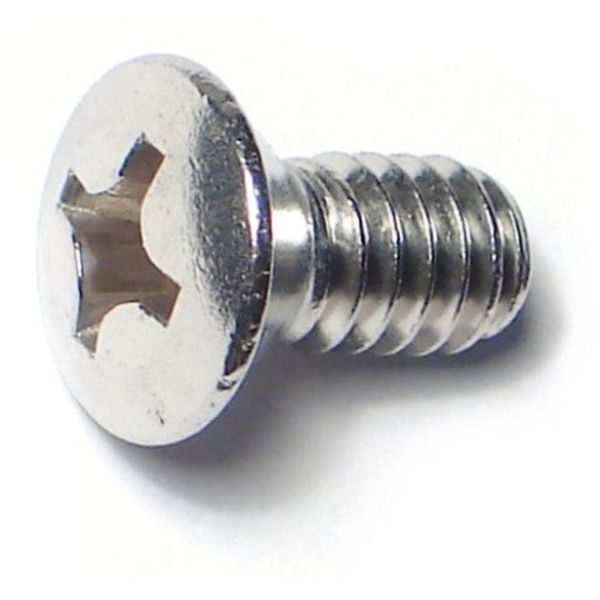 1/4"-20 x 1/2" 18-8 Stainless Steel Coarse Thread Phillips Oval Head Machine Screws