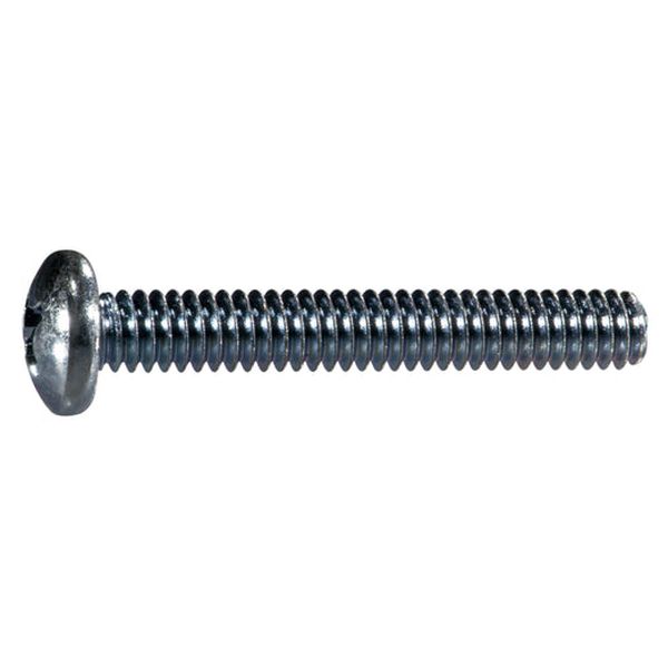 1/4"-20 x 1-3/4" Zinc Plated Steel Coarse Thread Phillips Pan Head Machine Screws