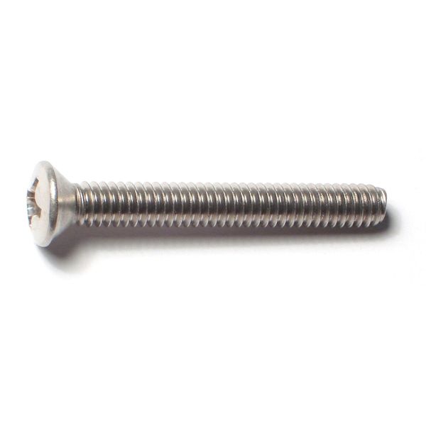 1/4"-20 x 2" 18-8 Stainless Steel Coarse Thread Phillips Oval Head Machine Screws