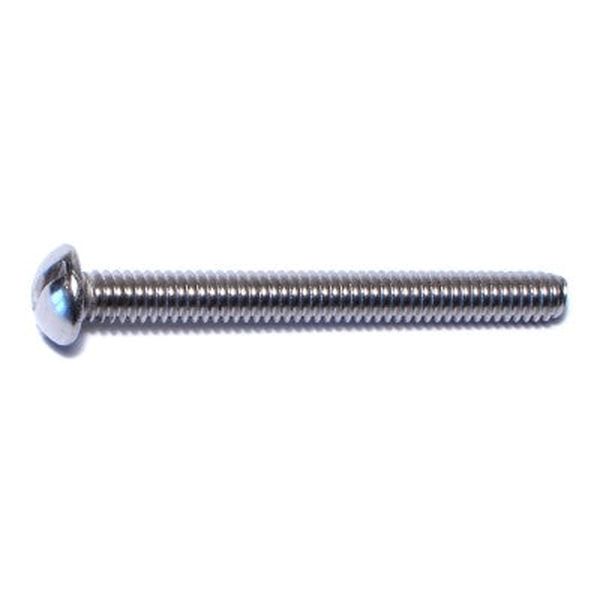 1/4"-20 x 2-1/2" 18-8 Stainless Steel Coarse Thread Slotted Round Head Machine Screws