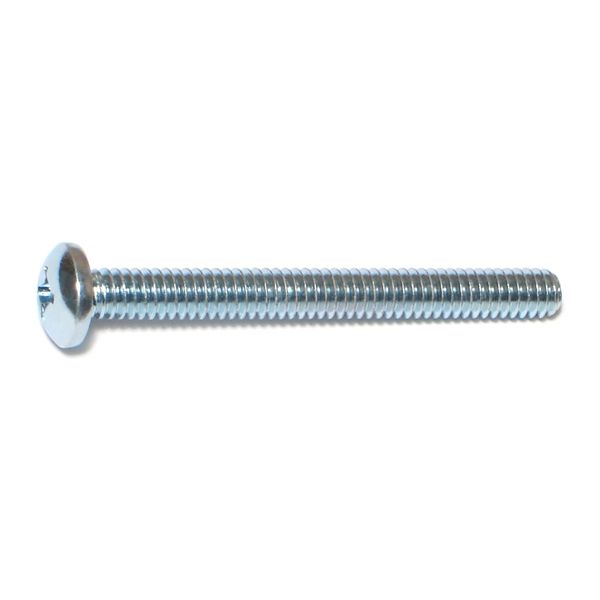 1/4"-20 x 2-1/2" Zinc Plated Steel Coarse Thread Phillips Pan Head Machine Screws