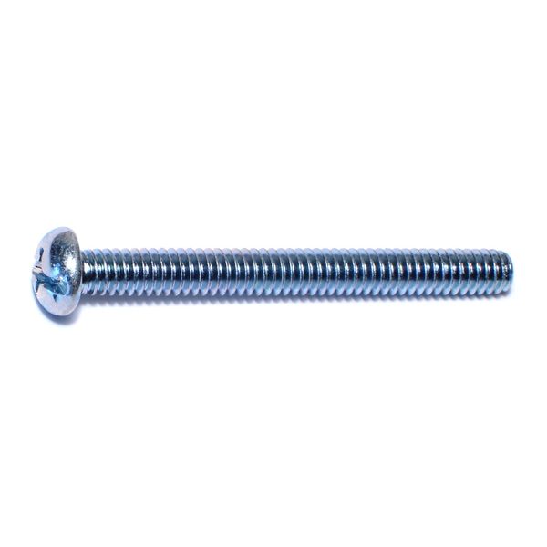 1/4"-20 x 2-1/2" Zinc Plated Steel Coarse Thread Combo Round Head Machine Screws