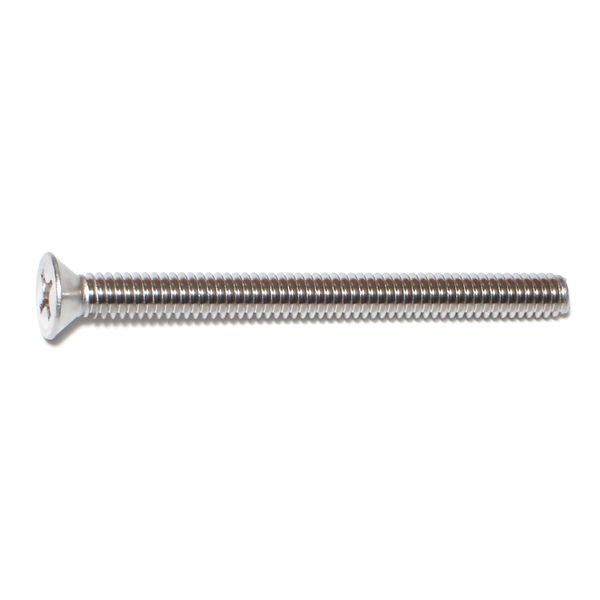1/4"-20 x 3" 18-8 Stainless Steel Coarse Thread Phillips Flat Head Machine Screws