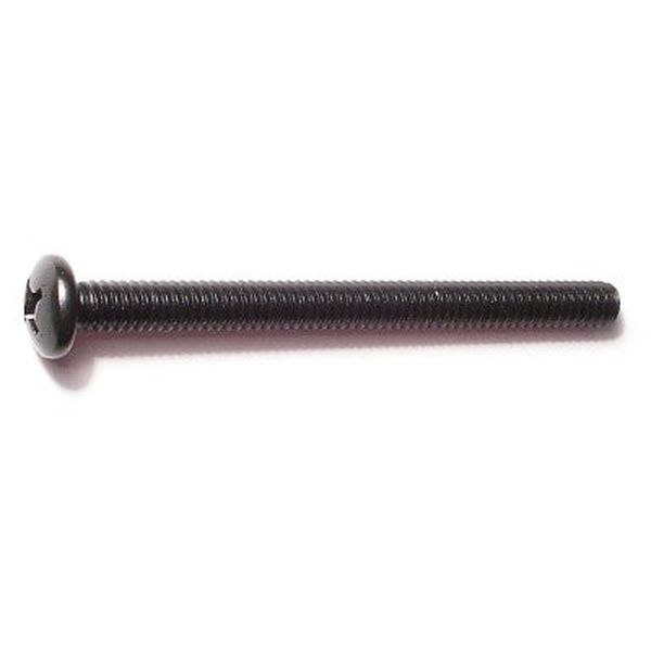 1/4"-20 x 3" Black Oxide Steel Coarse Thread Phillips Pan Head Machine Screws