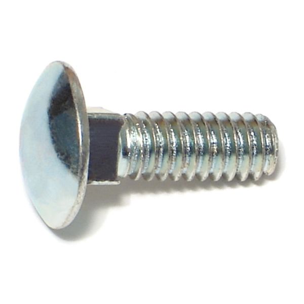 1/4"-20 x 3/4" Zinc Plated Grade 2 / A307 Steel Coarse Thread Carriage Bolts