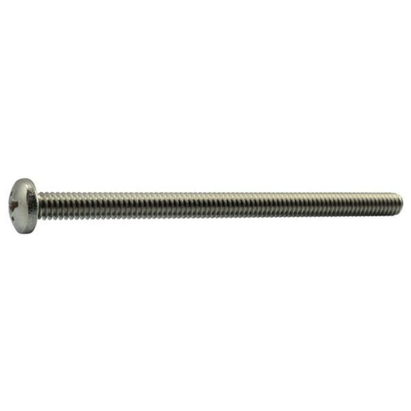 1/4"-20 x 4" 18-8 Stainless Steel Coarse Thread Phillips Pan Head Machine Screws