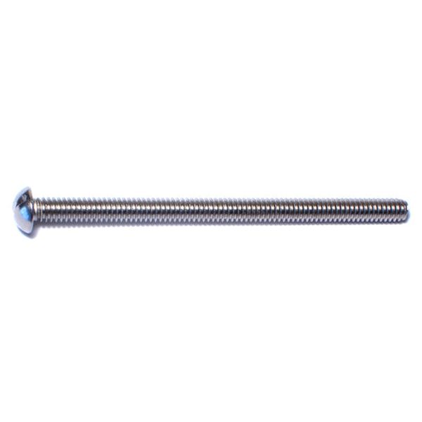 1/4"-20 x 4" 18-8 Stainless Steel Coarse Thread Slotted Round Head Machine Screws