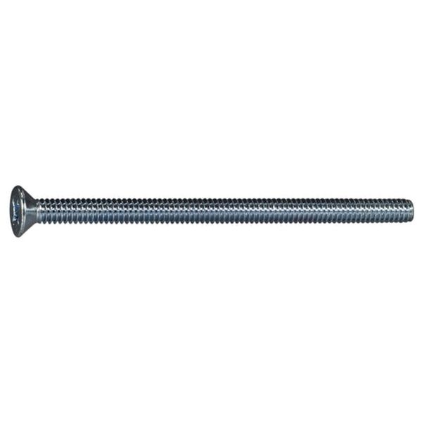 1/4"-20 x 4" Zinc Plated Steel Coarse Thread Phillips Flat Head Machine Screws