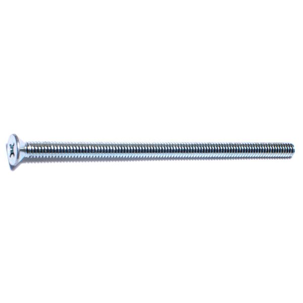 1/4"-20 x 5" Zinc Plated Steel Coarse Thread Phillips Flat Head Machine Screws