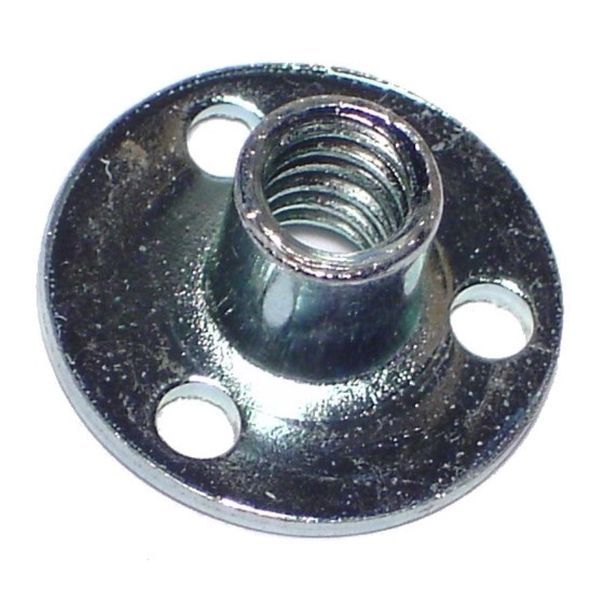 1/4"-20 x 5/16" Zinc Plated Steel Coarse Thread Brad Hole Tee Nuts