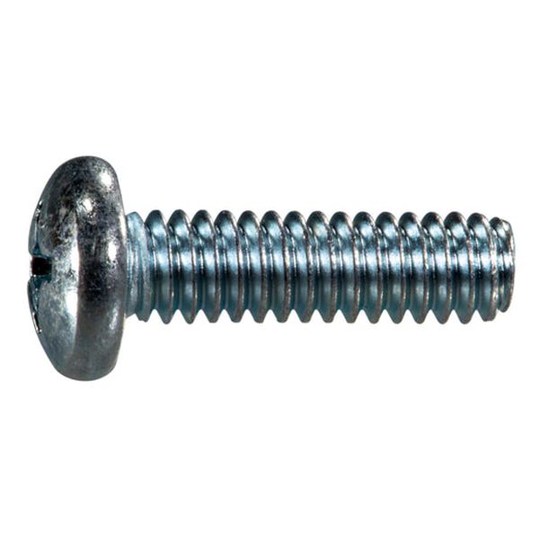 1/4"-20 x 7/8" Zinc Plated Steel Coarse Thread Phillips Pan Head Machine Screws