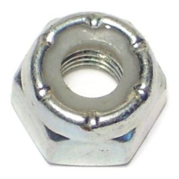 1/4"-28 Zinc Plated Grade 2 Steel Fine Thread Nylon Insert Lock Nuts