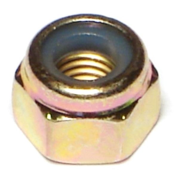 1/4"-28 Zinc Plated Grade 8 Steel Fine Thread Nylon Insert Lock Nuts