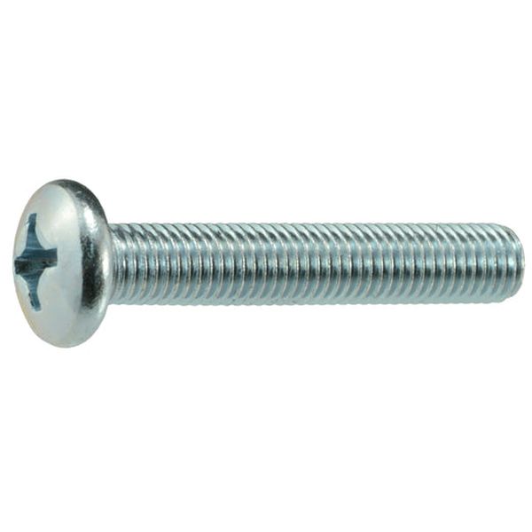 1/4"-28 x 1-1/2" Zinc Plated Steel Fine Thread Phillips Pan Head Machine Screws