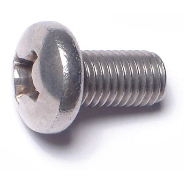 1/4"-28 x 1/2" 18-8 Stainless Steel Fine Thread Phillips Pan Head Machine Screws