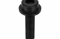 Imported Fasteners, Cylindrical Flanged Socket Head Cap Screw, Steel Class 12.9, Hex Socket, Furnace Black, Metric Coarse, Fasteners, Socket Screws and Set Screws