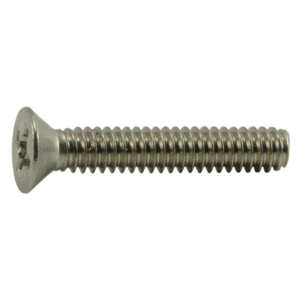 #2-56 x 1/2" 18-8 Stainless Steel Coarse Thread Phillips Flat Head Machine Screws