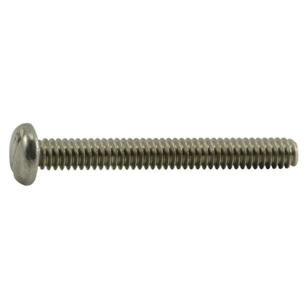 #2-56 x 3/4" 18-8 Stainless Steel Coarse Thread Slotted Pan Head Machine Screws