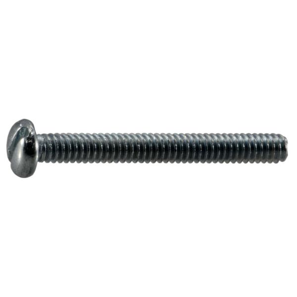 #2-56 x 3/4" Zinc Plated Steel Coarse Thread Slotted Pan Head Machine Screws